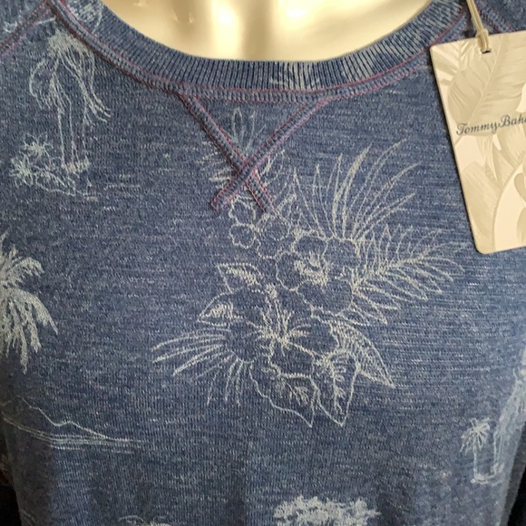 Tommy Bahama Hula Hut Dockside Blue Long Sleeve Crew - Picture 5 of 11